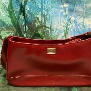 Liz Claiborne leather purse. Deep red.